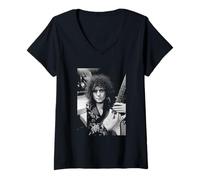 Femme T Rex Marc Bolan sur scène pour Rock on with 45 TV Show 1975 T-Shirt avec Col en V