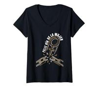 Femme T-Shirt 8 de Marzo - Gráfico Rompiendo Cadenas y Libertad T-Shirt avec Col en V