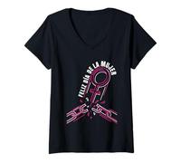 Femme T-Shirt 8 de Marzo - Gráfico Rompiendo Cadenas y Libertad T-Shirt avec Col en V