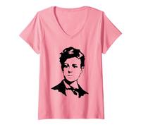 Femme T-Shirt Arthur Rimbaud T-Shirt avec Col en V