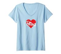 Femme T-shirt avec inscription I Love Petrus First Name I Heart Named T-Shirt avec Col en V