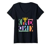Femme T-Shirt Be Kind - ABC Kindness, Bee Kind, ASL Kindness Tee T-Shirt avec Col en V