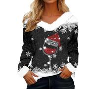 Femme T-Shirt Confortable Polaire Douce Idéal Fêtes Doux Thermique Col V | Respirant, Décontracté, Quotidien, Col V, Moderne, Polyvalent, Chemisier, Coupe, Élégant, Blouse, Chemise, Chic, Rond, Tee