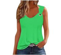 Femme T-Shirt Déb ardeur Grande Taille sans Manches Haut Femme Sexy Chic Couleur Unie Col en V Gilet à Bretelles Camis Top Été T-Shirt Chemise Exercice Yoga Shirt de Corps Baggy Confortable