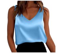 Femme T-Shirt DéBardeur - débardeur avec Soutien-Gorge intégré Tunique Rembourré Haut sans Manches à Col Carré Tendance Doux et Confortable Débardeurs bandeau smockés Débardeur de en Yoga