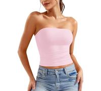 Femme T-Shirt Débardeur Maillot Corps avec Soutien-Gorge Intégré Fluide Ample Camisole Tight Fitted Fitness Doux Confortables Yoga Tank Top Esthétique Streetwear Été Hauts Vacances
