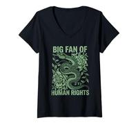 Femme T-Shirt des Droits De l'homme Protester Contre Le Féminisme T-Shirt avec Col en V