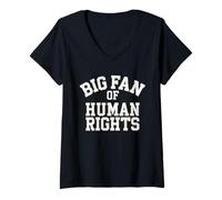 Femme T-Shirt des Droits De l'homme Protester Contre Le Féminisme T-Shirt avec Col en V