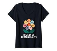 Femme T-Shirt des Droits De l'homme Protester Contre Le Féminisme T-Shirt avec Col en V