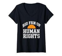Femme T-Shirt des Droits De l'homme Protester Contre Le Féminisme T-Shirt avec Col en V