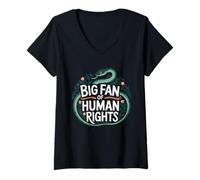 Femme T-Shirt des Droits De l'homme Protester Contre Le Féminisme T-Shirt avec Col en V