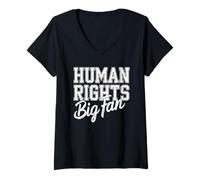 Femme T-Shirt des Droits De l'homme Protester Contre Le Féminisme T-Shirt avec Col en V