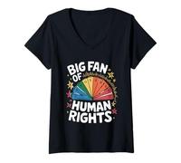 Femme T-Shirt des Droits De l'homme Protester Contre Le Féminisme T-Shirt avec Col en V