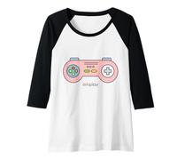 Femme T-Shirt drôle de préliminaires - « The Boob Controller » Lets Play Manche Raglan