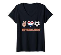 Femme T-Shirt Graphique inspiré des Pays-Bas pour Un Style Quotidien T-Shirt avec Col en V