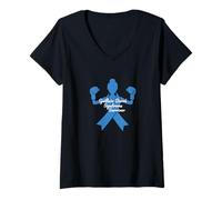Femme T-Shirt Guillain-Barre Syndrome Survivor | GBS & CIDP T-Shirt avec Col en V