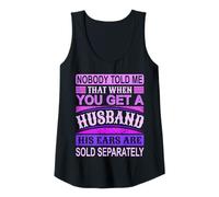 Femme T-shirt humoristique avec citation « Nobody Told Me » avec oreilles de mari Débardeur