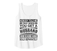 Femme T-shirt humoristique avec citation « Nobody Told Me » avec oreilles de mari Débardeur