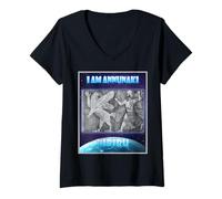 Femme T-Shirt « I am Annunaki Ancient Alien » T-Shirt avec Col en V