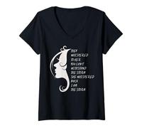 Femme T-shirt « I am the Storm They Whispered to Her Tee Stronger » T-Shirt avec Col en V