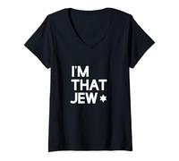 Femme T-Shirt « I'm That Jew », Politique, activisme T-Shirt avec Col en V