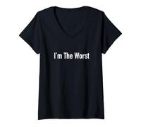 Femme T-Shirt I'm The Worst T-Shirt avec Col en V