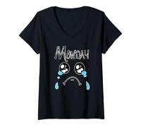 Femme T-shirt « Monday » « Days of the Week » en effet vieilli T-Shirt avec Col en V