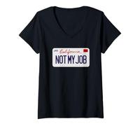 Femme T-Shirt Not My Job, Super Hyphy, The Bay, Thizz Bay Area Mac T-Shirt avec Col en V