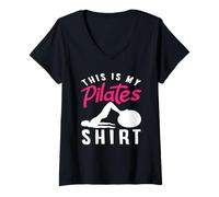 Femme T-Shirt Pilates This is My Pilates T-Shirt avec Col en V