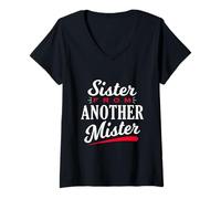 Femme T-Shirt « Sister from Another Mister » - Best Friend BFF T-Shirt avec Col en V