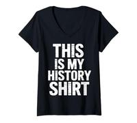 Femme T-Shirt This is My History T-Shirt avec Col en V