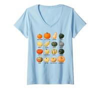Femme Tableau D'identification des Variétés De Citrouilles : T-Shirt avec Col en V