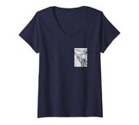 Femme Tableau Graphique de Peinture drôle d'Edvard Munch 1893 T-Shirt avec Col en V