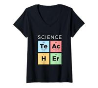 Femme Tableau périodique des éléments pour Professeur de Sciences T-Shirt avec Col en V