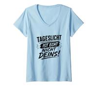 Femme Tageslicht ist Echt Nicht deins! T-Shirt avec Col en V