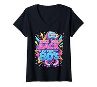 Femme Take Me Back to The 80's Retro Party Throwback T-Shirt avec Col en V