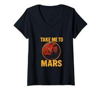 Femme Take Me To Mars Cool Exploration spatiale pour homme T-Shirt avec Col en V