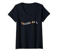 Femme Taking an L Funny Gen Z Slang Teen Adolescent Echec Perte Défaite T-Shirt avec Col en V