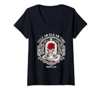 Femme Tale As Old As Time, Classique, rétro, pour Les Amateurs de Livres T-Shirt avec Col en V