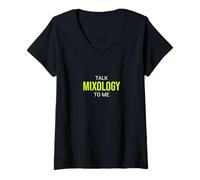 Femme Talk Mixology to Me Mixologue drôle T-Shirt avec Col en V