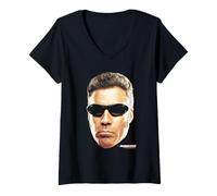 Femme Talladega Night Ricky Bobby Oversized Portrait Racing Movie T-Shirt avec Col en V