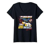 Femme Talladega Nights Dennit 26 I Wanna Go Fast Racing Movie T-Shirt avec Col en V