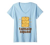 Femme Tamale Squad - Fan de cuisine mexicain amusant Tamale T-Shirt avec Col en V