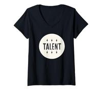 Femme Tampon Nice Talent pour garçons et Filles T-Shirt avec Col en V