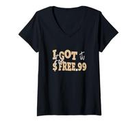 Femme Tan Color Got It Free Tan Graphic T-Shirt avec Col en V