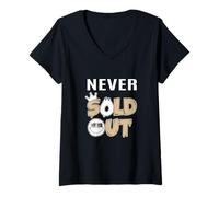Femme Tan Color Never Sold Out Tan Graphic T-Shirt avec Col en V