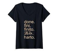 Femme Tan Color So Done. Tan Graphic T-Shirt avec Col en V