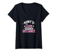 Femme Tante Love ne connaît aucune distance T-Shirt avec Col en V