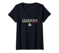 Femme Taormine Minimalist T-Shirt avec Col en V
