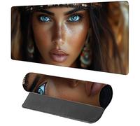 Femme Tapis de Souris 1000x500x3mm, Tapis de Souris XXL Gaming œIl, Grand sous Main Bureau avec Rubber Base, Gaming Accessoire Bureau, Haute Précision et Vitesse Mouse Pad, pour Gamer, PC C-1917